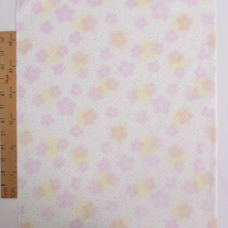 小幅ちりめん生地 干支向き 銀しぶきふわりぼかし(春色) 10cm単位 切り売り