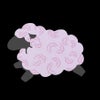 小幅ちりめん生地 干支向き きらきら巻き毛(ピンク) 10cm単位 切り売り