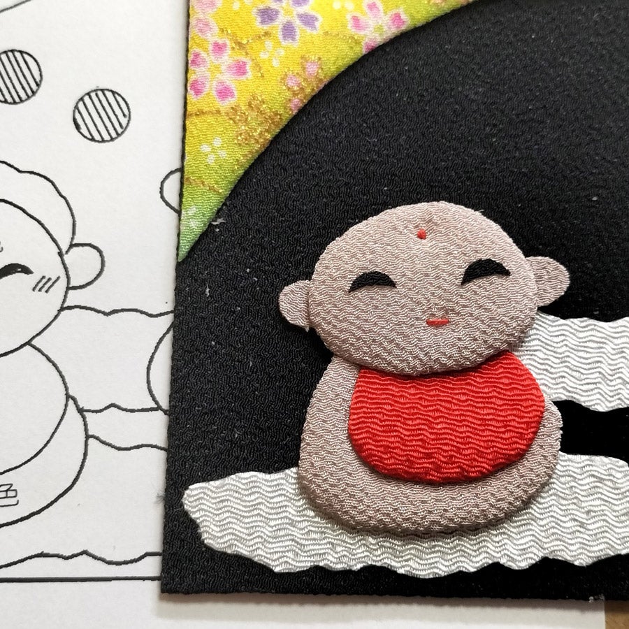 ちりめん押絵キット 四季のお地蔵さん 冬地蔵・雪かぶり