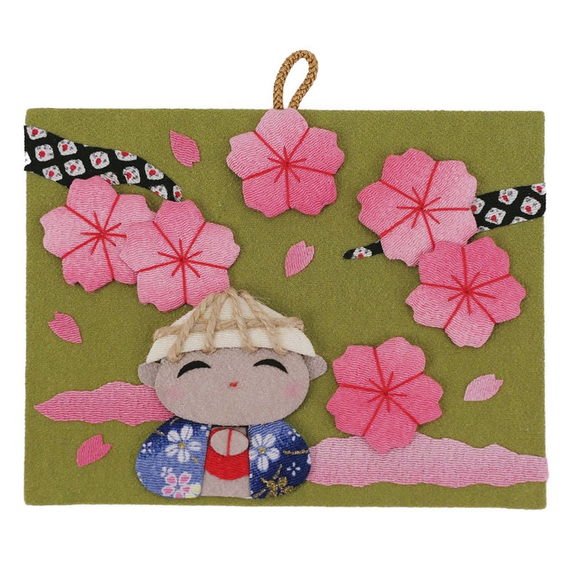 ちりめん押絵キット 四季のお地蔵さん 春地蔵・八重桜