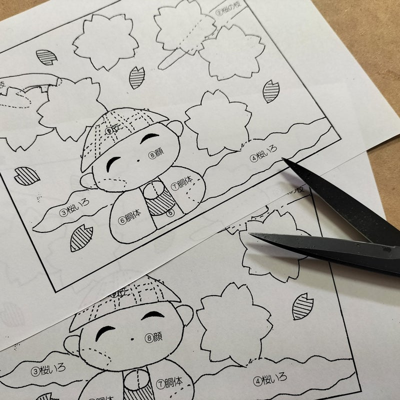 ちりめん押絵キット 四季のお地蔵さん 春地蔵・八重桜