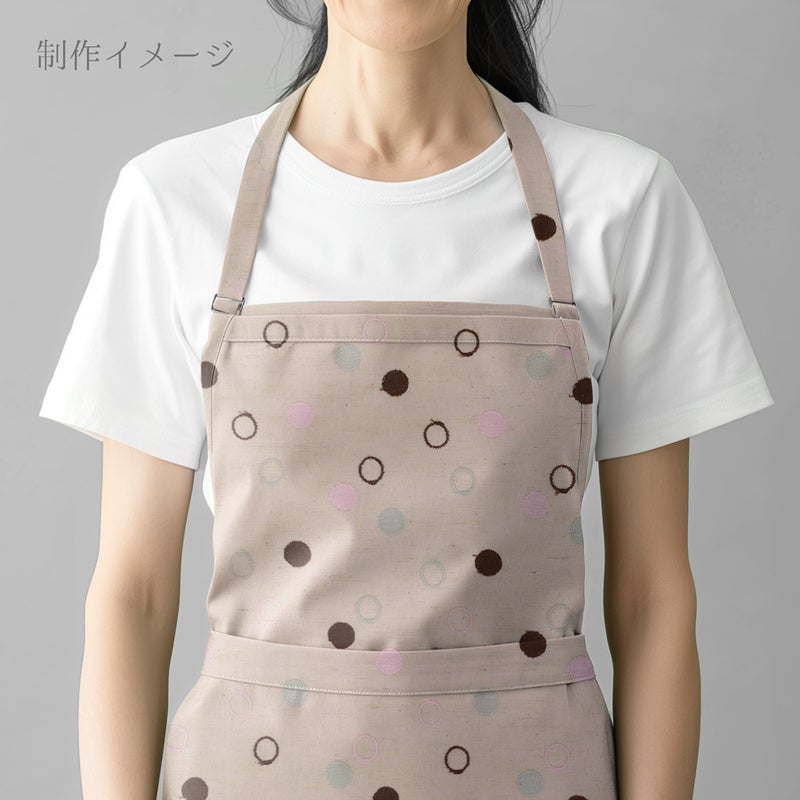 綿麻シーチング刺しゅう生地 輪あそび(ショコラパステル) 10cm単位 切り売り