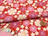 ポリちりめん生地 八重桜(赤) 10cm単位 切り売り