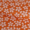 リバーシブル フクレジャガード生地 桜ちらし(オレンジ) 10cm単位 切り売り