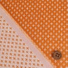 リバーシブル フクレジャガード生地 刺子風クロス柄(オレンジ) 10cm単位 切り売り