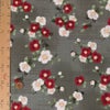 和柄コットン生地 ぼかし椿(オリーブグレー) 10cm単位 切り売り