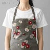 和柄コットン生地 ぼかし椿(オリーブグレー) 10cm単位 切り売り