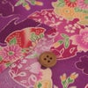 ポリちりめん生地 花雪輪に桜(紫) 10cm単位 切り売り