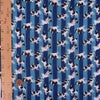 ちりめん生地 縞にフレンチブルドッグ(青) １ｍ単位