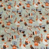 ちりめん生地 おもちゃのパレード(うす青磁) １ｍ単位