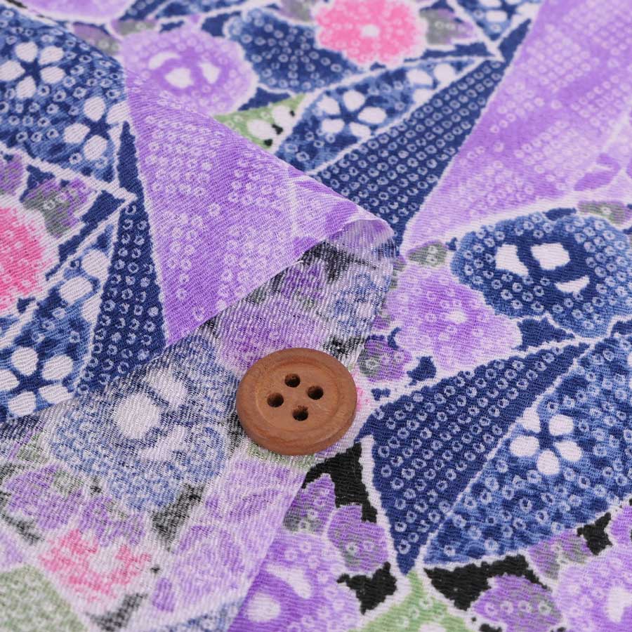 ちりめん生地 のしめ短冊(紺)