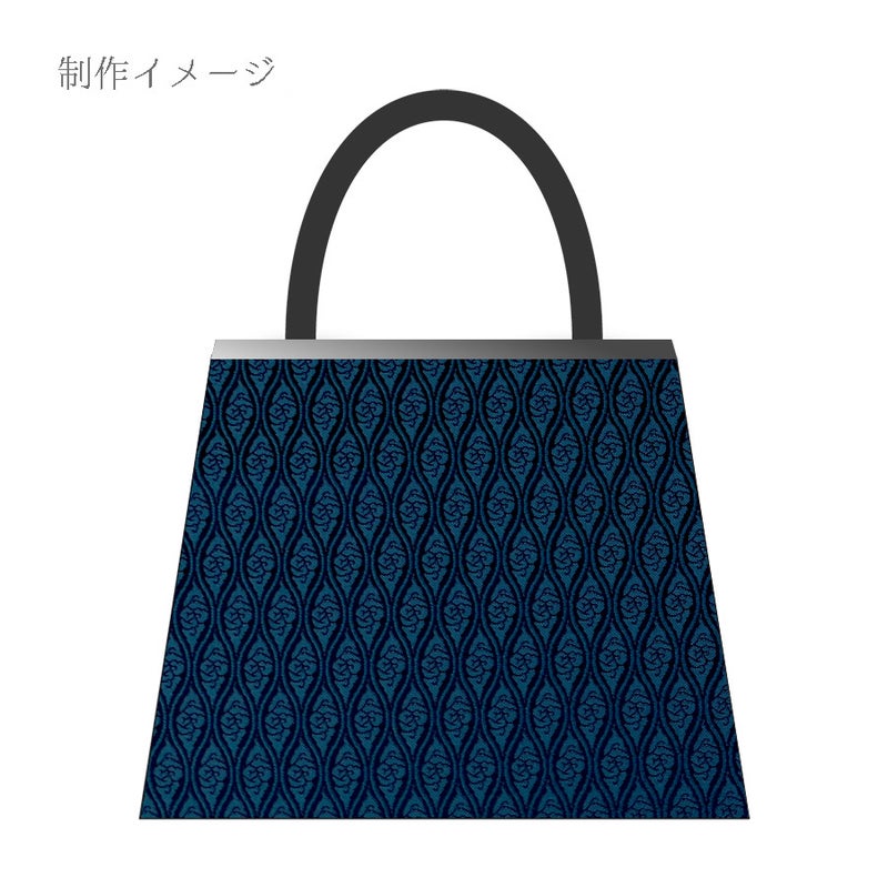 金襴生地(金らん) 雲立涌文 小柄(藍色) 10cm単位 切り売り