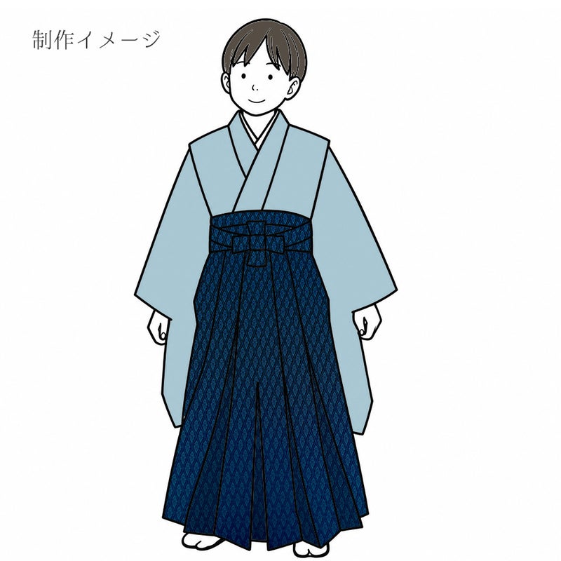 金襴生地(金らん) 雲立涌文 小柄(藍色) 10cm単位 切り売り