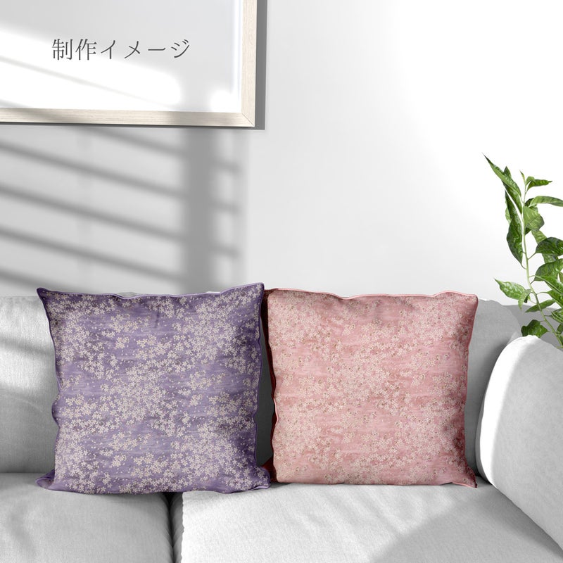  和柄コットン生地 桜空 小柄 ブロード(薄むらさき)