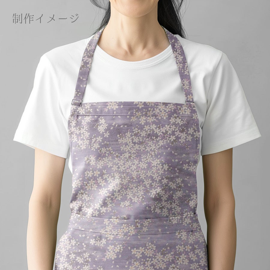  和柄コットン生地 桜空 小柄 ブロード(薄むらさき)