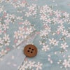 和柄コットン生地 桜空 小柄 ブロード(薄あさぎ)