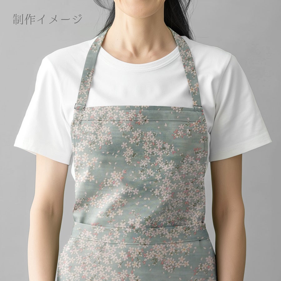 和柄コットン生地 桜空 小柄 ブロード(薄あさぎ)