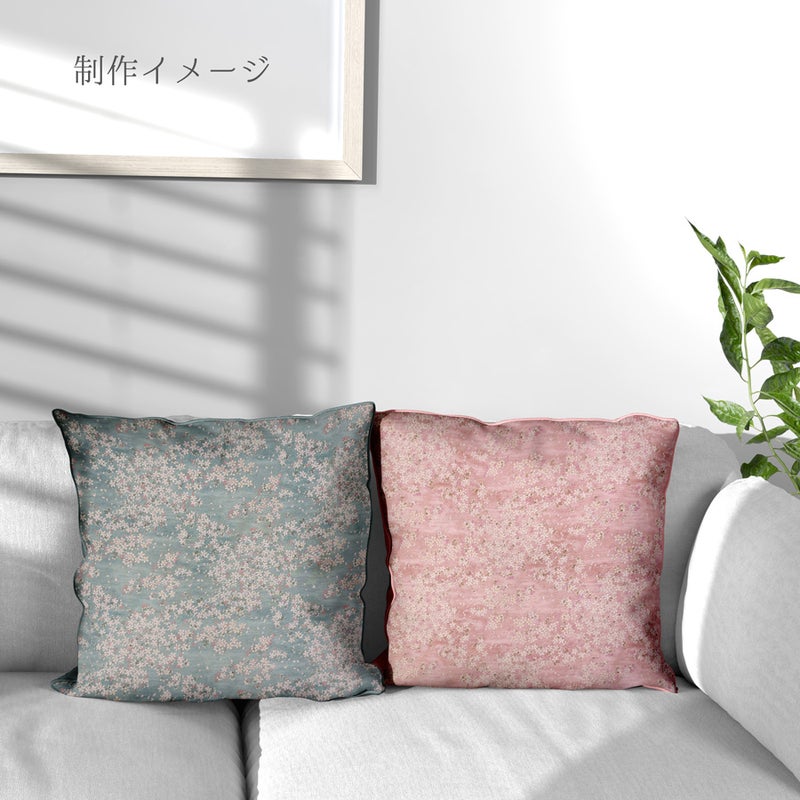 和柄コットン生地 桜空 小柄 ブロード(桃色)
