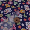 ちりめん生地 縁起物づくし(紺)
